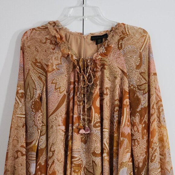 House of Harlow 1960 Dress Size M Tasseled Paisley Floral Mini - Picture 3 of 6